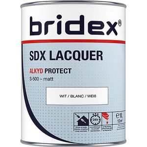 Bridex SDX Lacquer lak alkyd 1L wit mat