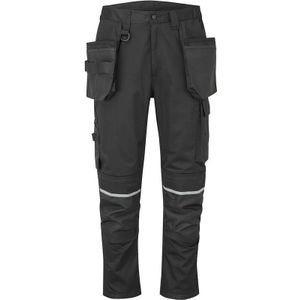 Portwest - WX2 Eco - Stretchbroek - Zwart - Met Holsterzakken