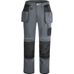 Portwest Urban werkbroek met holsterzakken en kniezakken + gratis kniestukken 56 grijs/zwart