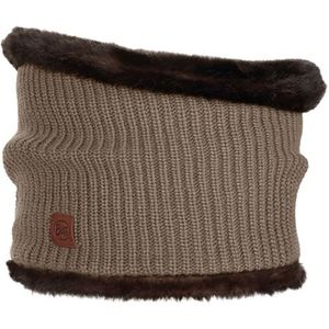 Buff Knitted Collar Adalwolf Brown Taupe