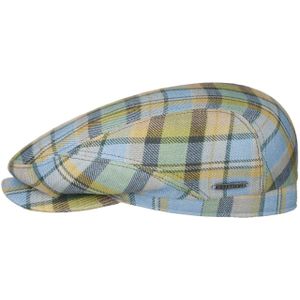 Checked Linen Driver Pet by Stetson Flat caps