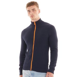 Nielsen Svane Herren Harbour Classic Zip Strickpullover Marineblau