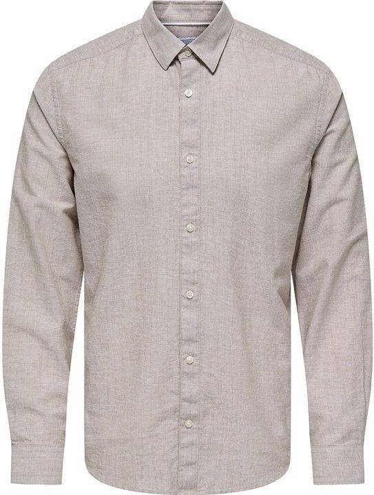 ONLY & SONS Herren Caiden Life Hemd mit langem Arm Ecru