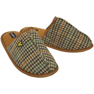 Lyle And Scott Vintage Herren Ambrose Pantoffeln Braun Hahnentritt