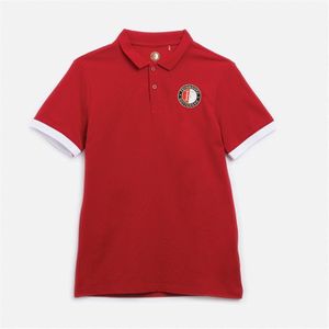 Castore Herren FR Feyenoord Heritage Piqué Polohemd Gewitzt Rot