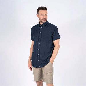 Pre end Herren Frey Kurzarmhemd Marineblau