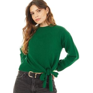 Only Pullover Damen Misty Knot Kontrast Deep Mint