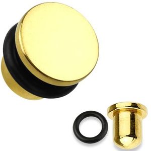 4 mm Single flared plug gold plated