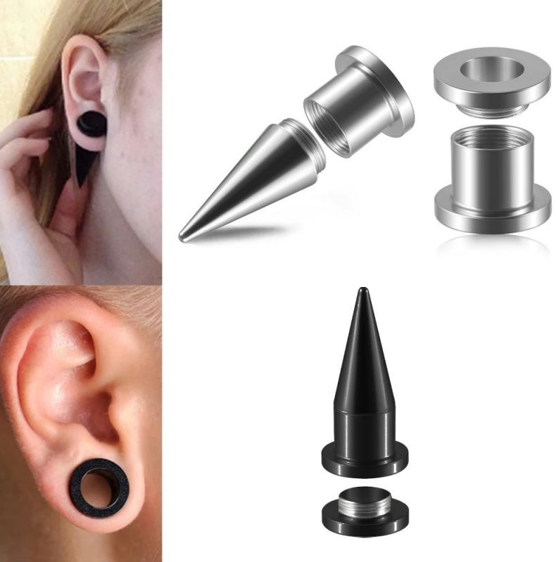 5 mm taper - tunnel set zwart