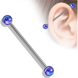 Industrial piercing parel blauw