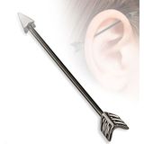 Industrial piercing pijl zwart