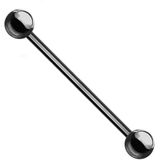 Industrial piercing titanium zwart 38 mm