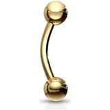 Piercing bal gold plated 1.6 x 6
