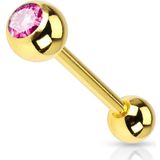 Piercing roze gold plated