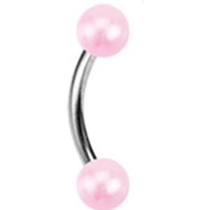 Piercing parel licht roze