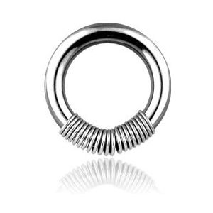 Piercing ring met Veer 2 mm