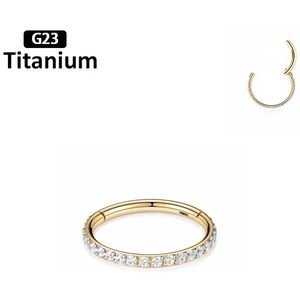 High Quality titanium clicker single lined 1.2x6 gold plated