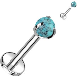 piercing natuursteen met claw Turquoise