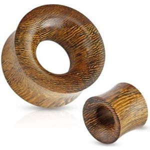 14 mm Double-flared tunnel Snake wood