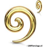 4 mm taper spiraal gold plated