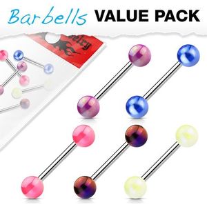 Voordeel pack piercings metallic pearl