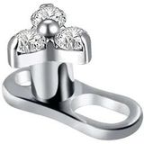 Dermal anchor titanium 2 gaats incl triangle top wit