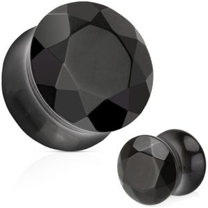 8 mm black agaat steen