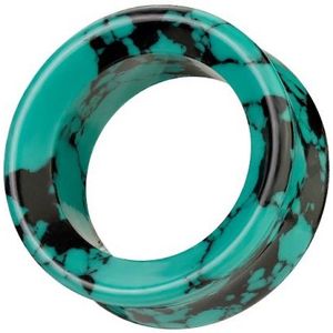 Double Flared Black Turquoise 22 mm