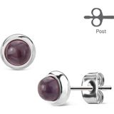 Oorbellen amethyst steen