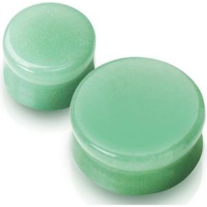 19 mm Double-flared plug Jade steen groen