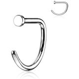 Piercing titanium D-shape 0.8x10