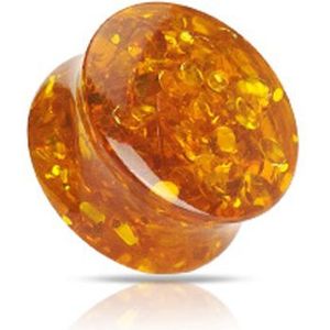 25 mm Double-flared plug Amber
