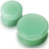 4 mm Double-flared plug Jade steen groen