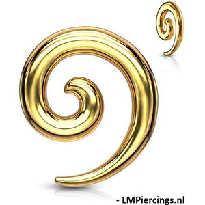 5 mm taper spiraal gold plated