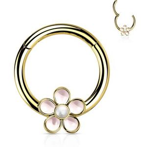 High Quality PVD clicker flower 1.2x8mm gold plated