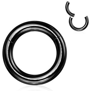 Clicker ring zwart 6 x 12 mm