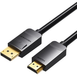 Vention HADBI DisplayPort to HDMI Cable, 3 Meters, Black