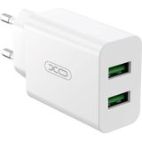 Wall Charger XO L119 Dual USB-A and Lightning Cable 18W (White)