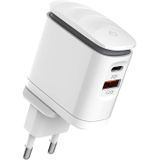 LDNIO A2423C Wall Charger with USB, USB-C, and Lightning Cables