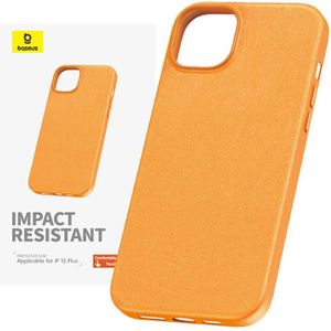 Baseus Fauxther Series Orange iPhone 15 Plus Phone Case