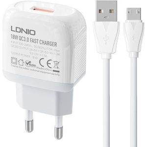 LDNIO A1307Q 18W Wall Charger and MicroUSB Cable