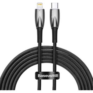 USB-C cable for Lightning Baseus Glimmer Series, 20W, 2m (Black)