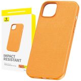 Baseus Fauxther Series Phone Case for iPhone 15 (Orange)