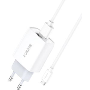 Foneng 2x USB EU30 Fast Charger and USB Type-C Micro Cable