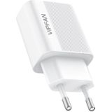Vipfan E01 Network Charger with 1x USB, 2.4A, and White Lightning Cable