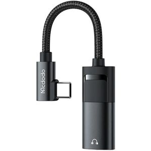 Mcdodo CA-1880 Black USB-C to 3.5mm Aux Mini Jack and USB-C Adapter