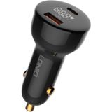 LDNIO C101 Car Charger, Dual USB and USB-C Ports, 100W Output + USB-C to Lightning Cable (Black)