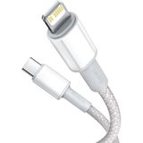 Baseus High Density Braided USB-C to Lightning Cable, 20W Power Delivery, 2 Meters (White)