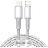 Baseus High Density Braided USB-C to Lightning Cable, 20W Power Delivery, 2 Meters (White)