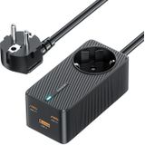 Toocki 67W GaN Charger with 2C+A+AC, 1.5 Meter Cable, Black